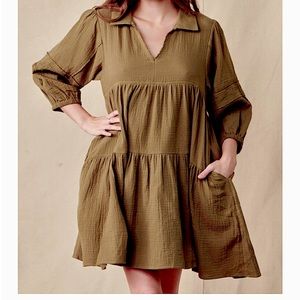 &merci Dress, Baby-doll flared mini dress, EUC. Size M